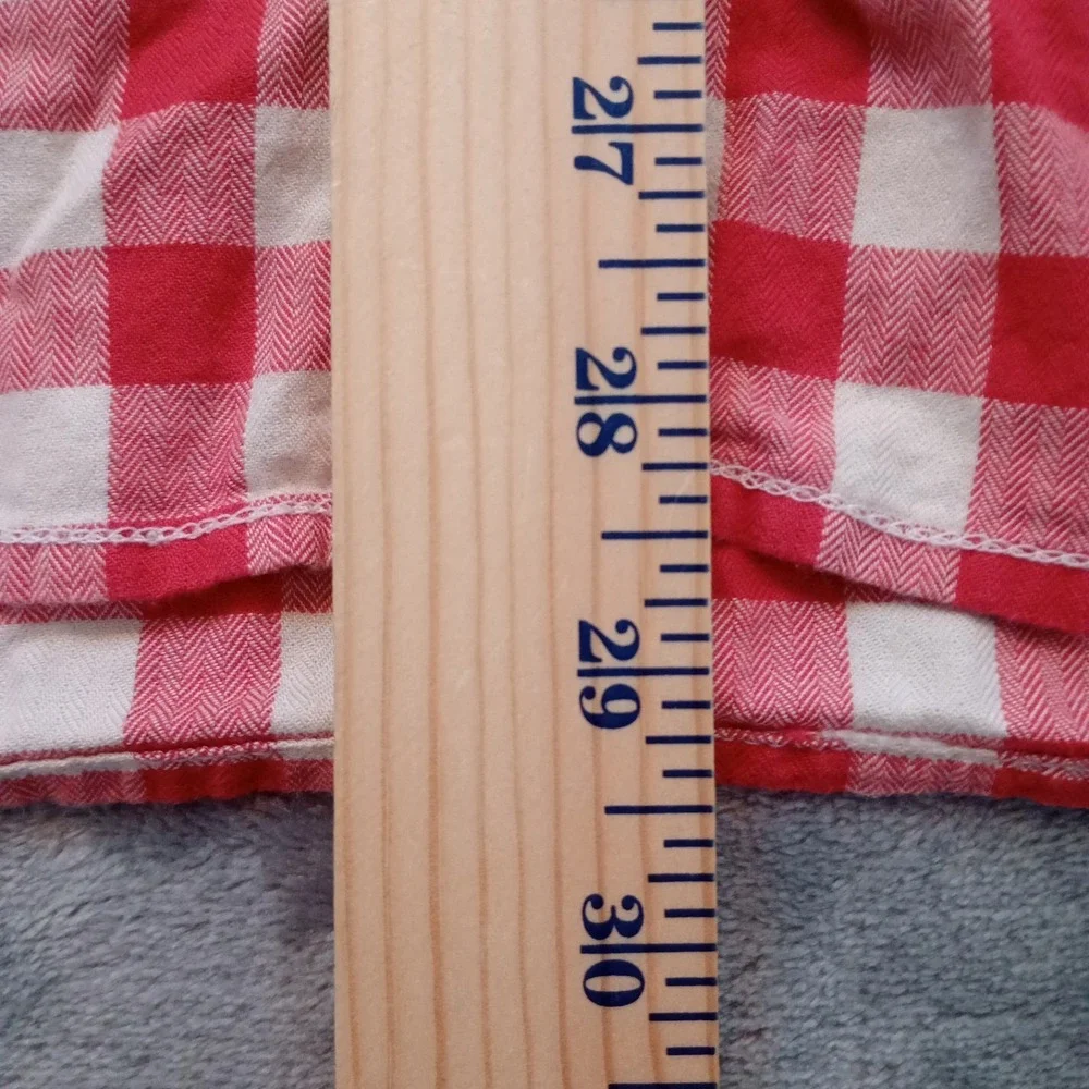 The North Face Shirt‎ Mens L Red White Check Cotton Button Up Casual Preppy Gorp